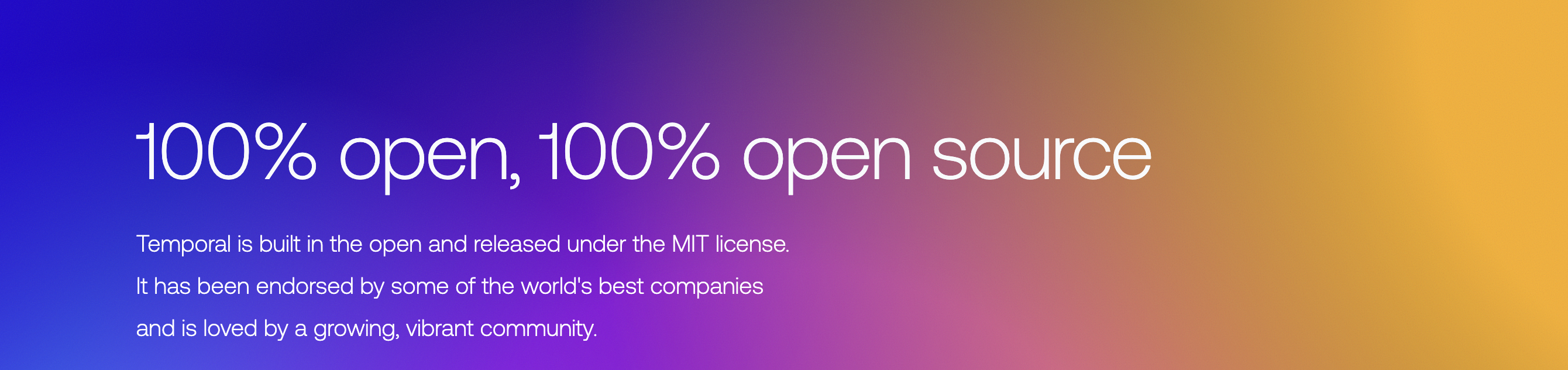 100% Open Source